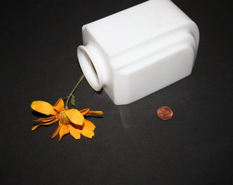 Vintage Milk Glass Light Fixture Cover, 1950's Light Cover, Vintage Milk Glass, Shabby Chic Decor, Cottage Chic Planter, Classic Milk Glass