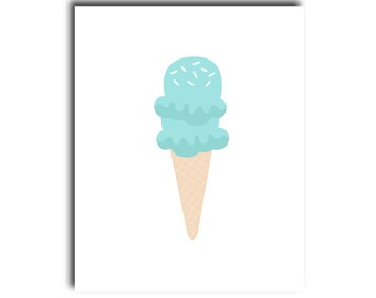 Double Scoop SWEETS Printable - Blue