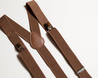 Brown Suspenders Wedding suspenders Mens suspenders Mens braces Groomsmen suspenders Adult suspenders Wedding outfit Best man outfit Bow tie