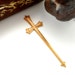 BRASS * SWORD Medieval Cross Stamping ~ Jewelry Findings ~ Brass Stamping (FB-6101)