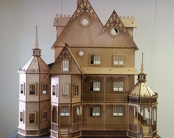 Scale One Inch, Abigail, A Victorian Wooden Dollhouse Kit, 1:12 Scale, SHIPS WORLDWIDE