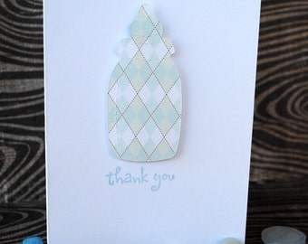 Baby Boy Baby Bottle - Thank You cards - Set of 10