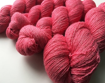 Reclaimed Lace Yarn - Merino/Rayon/Angora/Cashmere - Watermelon