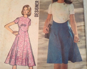 Simplicity 9912 Color Block Dress Sewing Pattern Womens Size 14