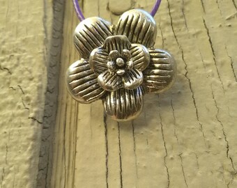 3D Flower Charm Necklace