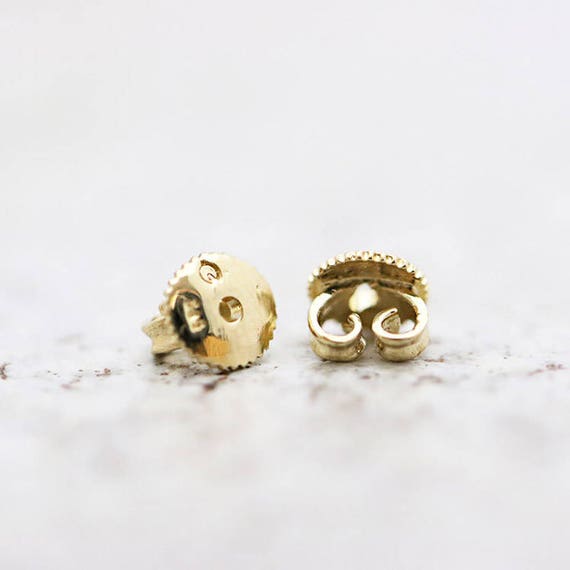 14K Solid Gold Earring Backs/Gold Butterfly backs/Earring/Stud