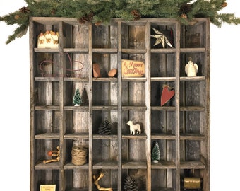 Extra Large 36 Cubby Hole Reclaimed Wood Wall Cubbies