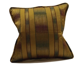 Golden Olive Corded Ethnic Decorative Pillow Cover