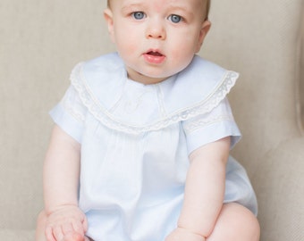 Hand-Embroidered Round Collar Heirloom Bubble