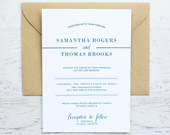 Samantha Custom Wedding Invitation