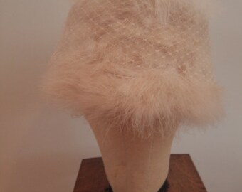 1950’s White Feather Hat