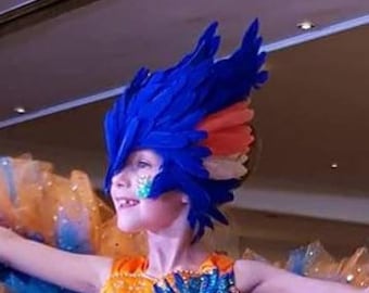 Kingfisher headpiece headdress feathered