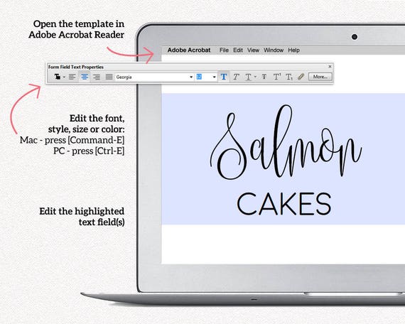 buffet food labels templates