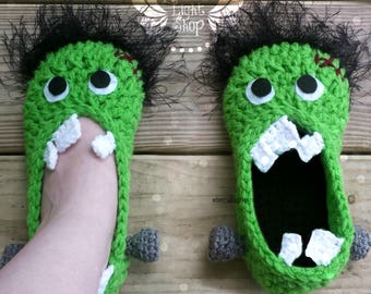 ANY SIZES Frankenstein Slippers