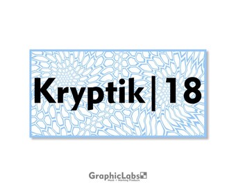Kryptik | 18" by 9" Vinyl Spray Mask Camo Stencil for Rifles, Shotguns, Handguns & Small Equipment