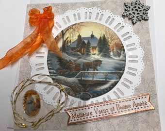 The tour of Santa Claus Christmas card