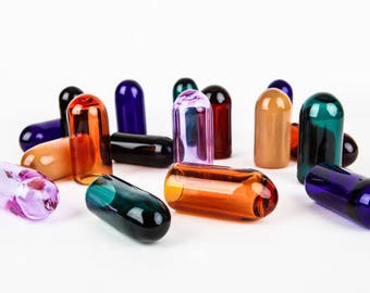 Glass Guitar Slides - Closed Ended Marble Tip
