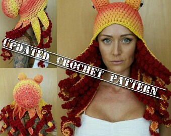 Updated Crochet Octopus Hat Aka Twisted Kraken PATTERN (pls read description before buying)