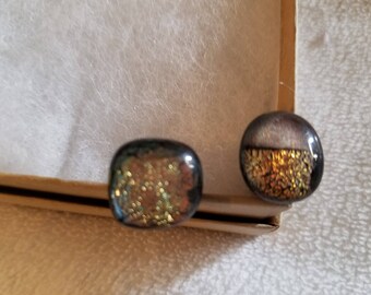Dichroic Glass Cuff Links