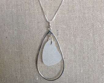 Sterling silver seaglass pendant