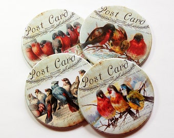 Drink Coasters, Bird Coasters, Coasters, Tableware, Hostess Gift, Housewarming Gift, Birds, Gift for home, housewares, home decor (5111)