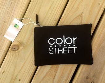 Color Street Zippered Canvas Bag