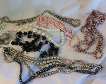 Bulk Costume Jewelry, Destash Jewelry, Pieces, Beads, Pearls, Baubles, Salvaged, Destash Jewelry, Recycle Jewelry