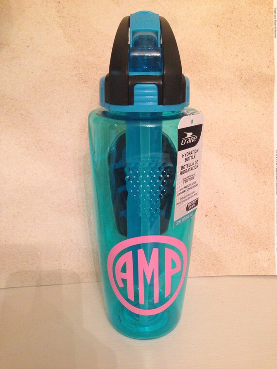 Monogram Water Bottle Decal