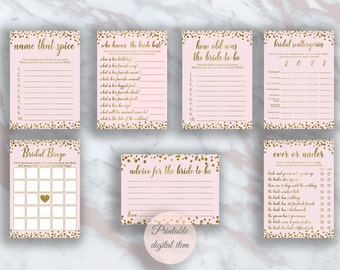 Your Main Event Prints Wedding Date Night Game - Bridal Shower Activity With Sign & 50 Cards, White & Gold - View #11