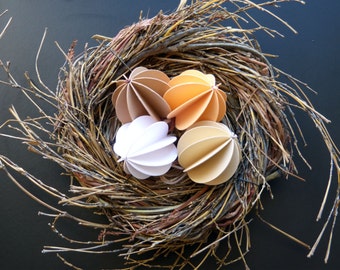 4 paper balls Spring 1 paper pendant
