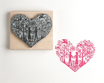You and Me Valentine's Rubber Stamp