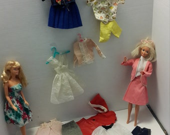 Vintage 1960s Barbie Doll Clothes Midge Skipper 31 pcs Dolls Not Included