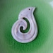 Pale Agate Carved Wave Pendant - Destash