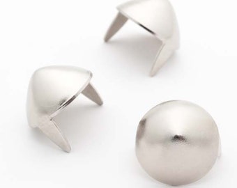 Standard 1/2 inch Silver Cone Studs, bag of 100