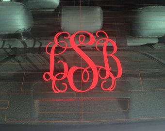 Monogram Decal, Monogram Sticker, Car Decal Sticker
