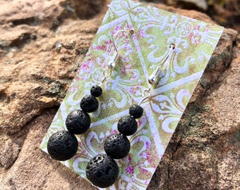 Lava Bead Essential Oil Diffusing Earrings