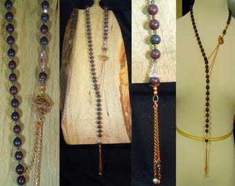 Natural Jasper 88 Lariat Necklace