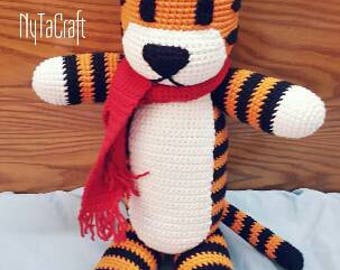 Crochet Tiger 18' Tall/ Amigurumi Tiger / Handmade Gift / Newborn Toys / Stuff Tiger / Huge Tiger Handmade - NyTaCraft
