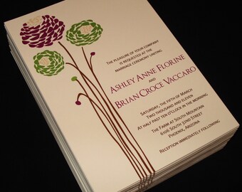 Dahlias - Wedding Invitations