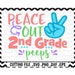 Peace Out 2nd Grade Peeps, Last Day of 2nd Grade, Svg, Png, Eps, Dxf, Cutting File, Silhouette Cameo/ Cricut.