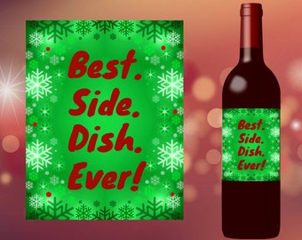 Funny Printable Christmas Wine Label, funny wine label, funny host hostess gift, funny friend gift, funny downloadable gift, funny parent