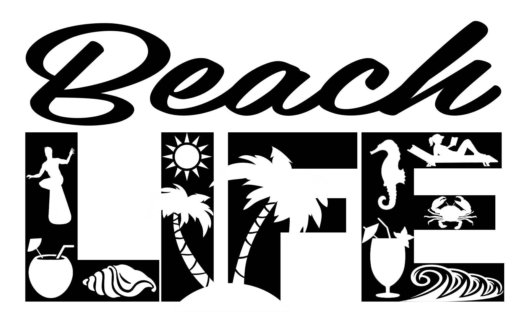 Beach Life SVG Cutting File for Cricut