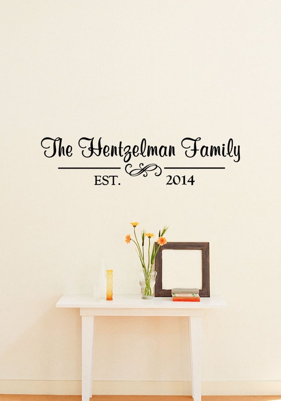 Custom Family Name Vinyl Lettering Family Vinyl Wall Art