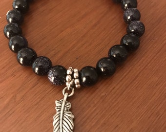 Grace And Glass Moonlight and Feathers Bracelet