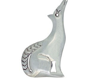 Silver Fox Brooch