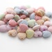 Ribbed Etched Heart Opaque Acrylic Heart Beads Mix 11mm (50)