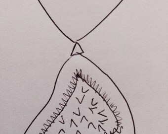Necklace Drawing, Ink on paper