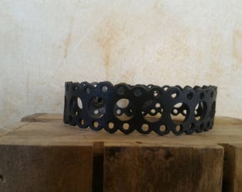 Bracelet recycled bicycle inner - Made in Morocco