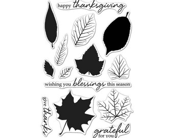 Hero Arts Color Layering Grateful Leaves Stamp Set