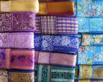 20 Yards Vintage Trim, Sari Borders, Vintage Fabrics, SR60